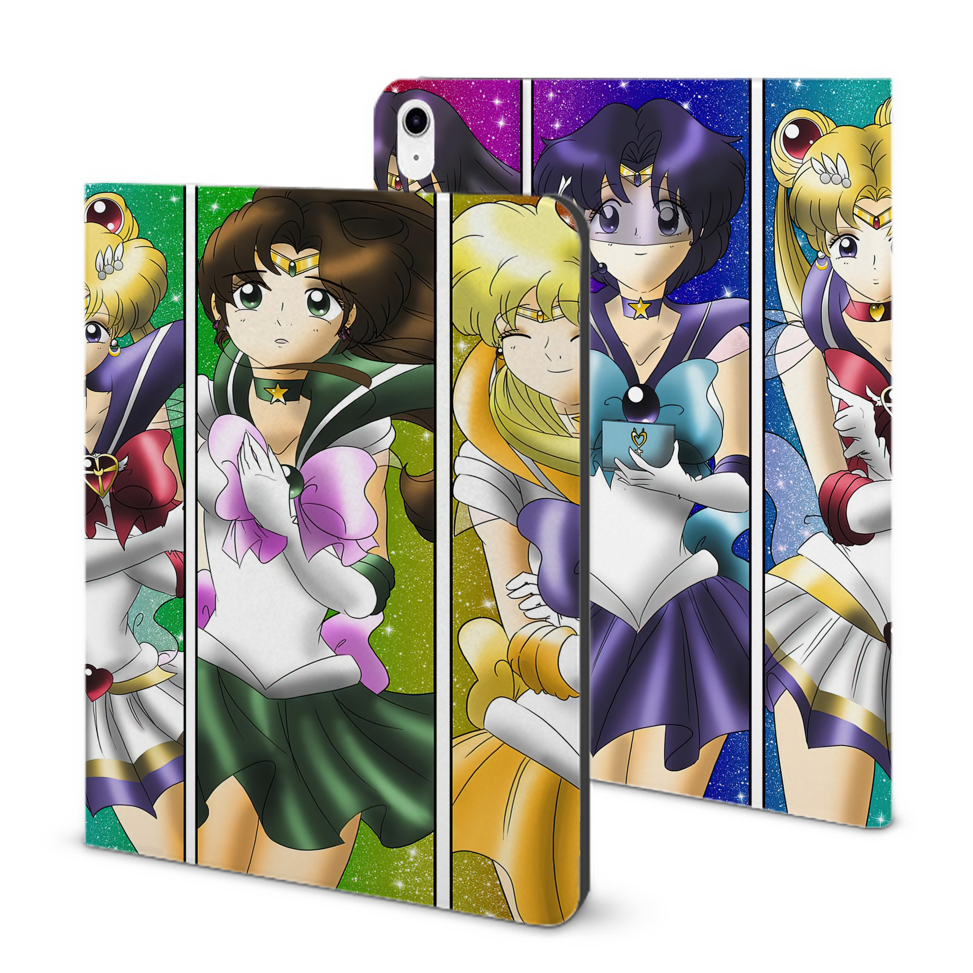 （画像用） 美少女戦士セーラームーン Sailor Moon IPad ケース ブック型 PUレザー TPU 耐衝撃 軽量 薄型 ペン収納なし 全面保護 IPad 各モデル対応